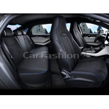 Комплект чехлов на весь салон 5D PULLMAN PLUS, цвет черный/черный/синий
