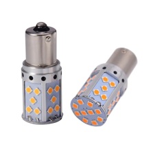 Светодиод S25 1156 (P21W BA15S) 35 SMD 3030 CAN оранжевая 12v 1конт