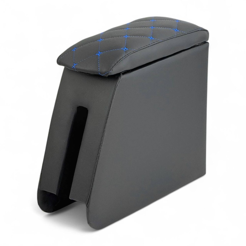 Бар - подлокотник для лада 2107, кож.зам. цвет черный, строчка синяя, ромб в коробке Бар - подлокотник для лада 2107, кож.зам. цвет черный, строчка синяя, ромб в коробке