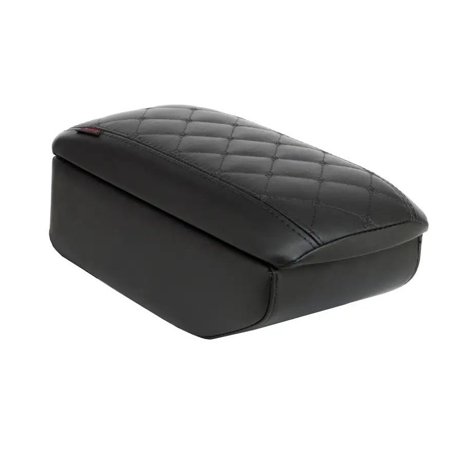 Бокс - подлокотник для лада 1118, черный квадрат, черный, кож.зам. Бокс - подлокотник для лада 1118, черный квадрат, черный, кож.зам.