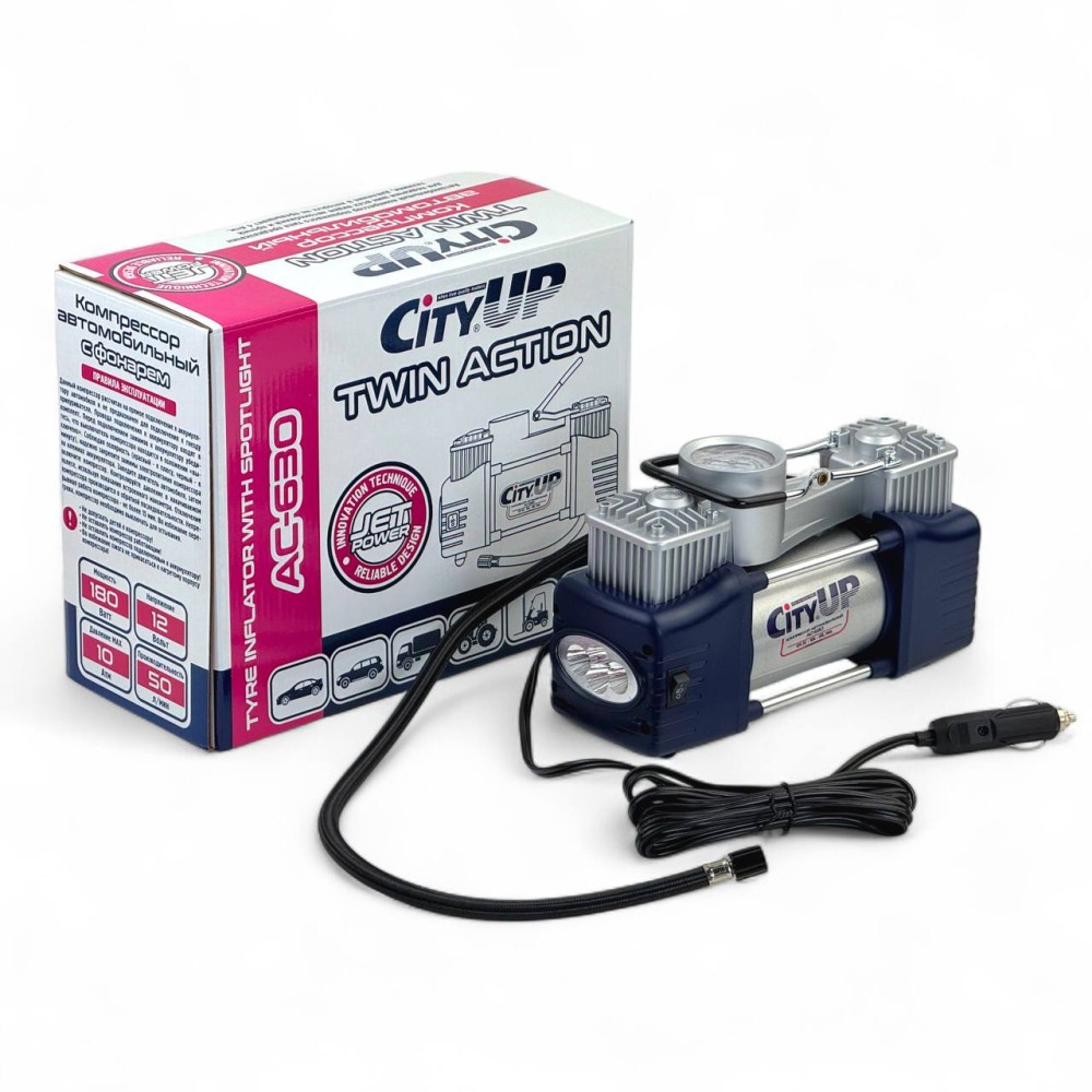 Компрессор 50 л/мин AC-630 двухпоршневой TWIN ACTION Компрессор 50 л/мин AC-630 двухпоршневой TWIN ACTION