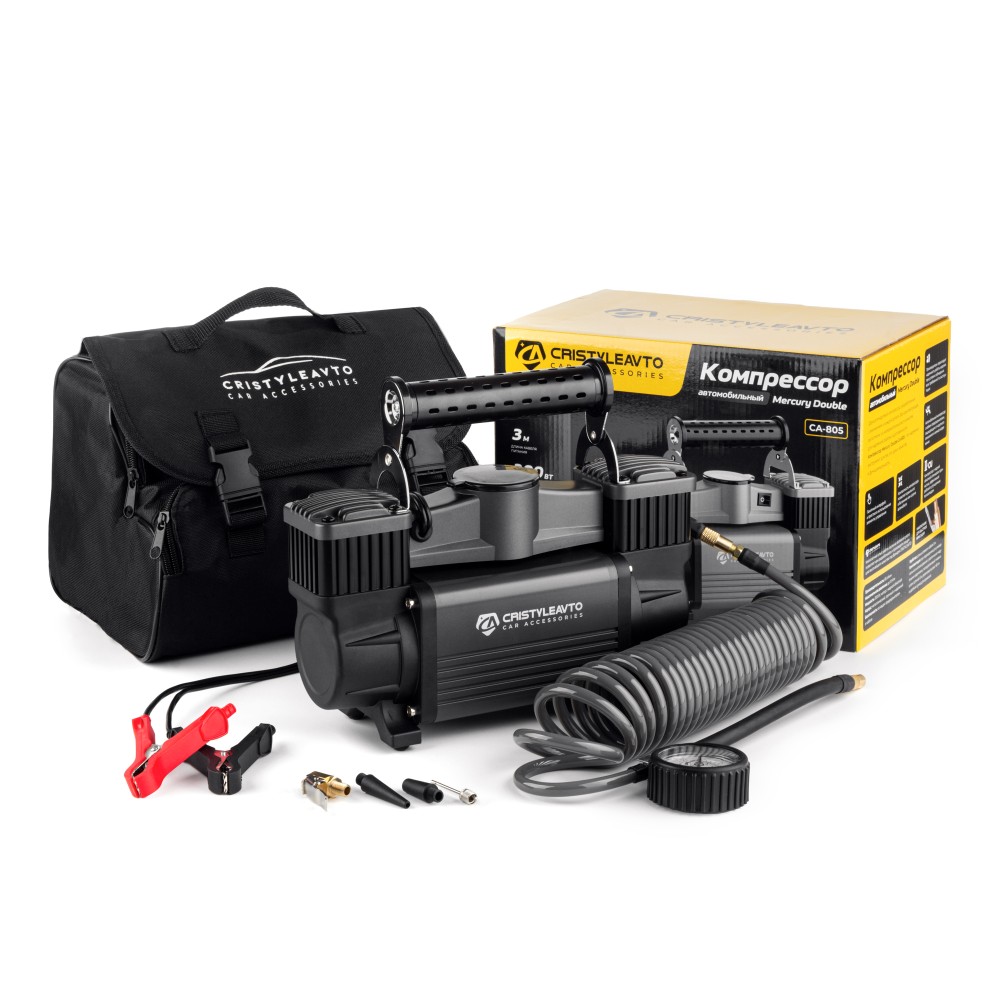 Компрессор 85 л/мин Double са-805 mercury двухпоршневой Компрессор 85 л/мин Double са-805 mercury двухпоршневой