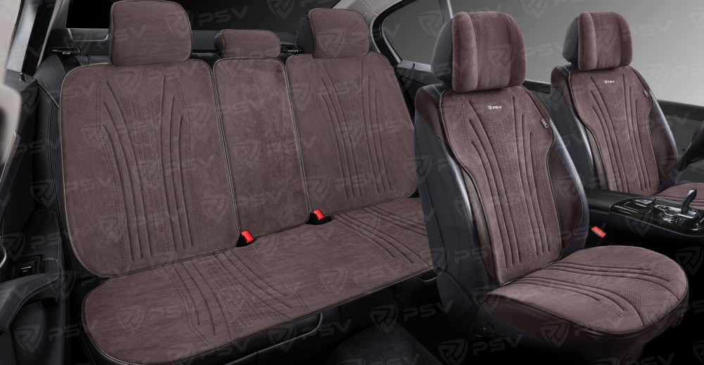 Комплект накидок на весь салон TORNADO PLUS, материал алькантара, цвет темно-коричневый, строчка темно-коричневая, кант темно-коричневый Комплект накидок на весь салон TORNADO PLUS, материал алькантара, цвет темно-коричневый, строчка темно-коричневая, кант темно-коричневый