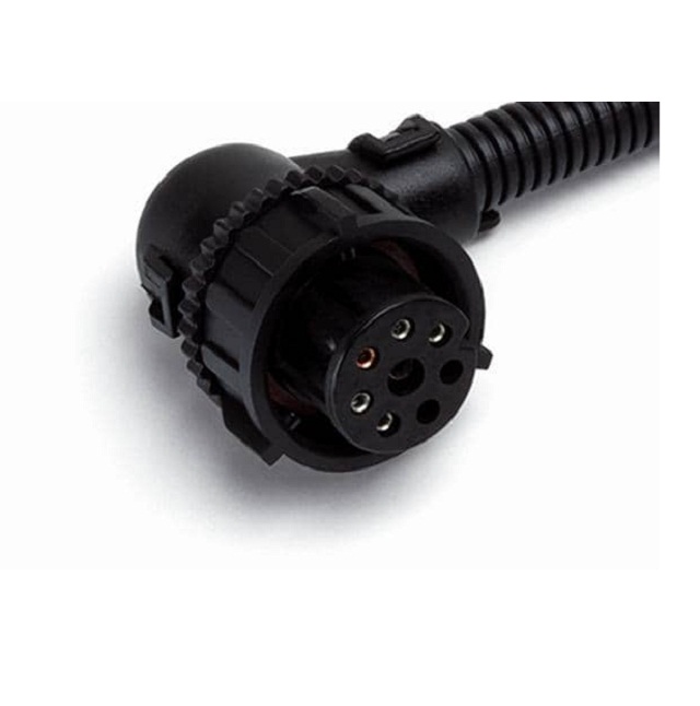 Колодка байонет (к задним фонарям) угловая с шестью проводами Колодка байонет (к задним фонарям) угловая с шестью проводами