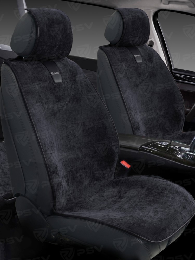 Накидки на передние сиденья FRONT SNEG 2, материал лен, цвет черный Накидки на передние сиденья FRONT SNEG 2, материал лен, цвет черный