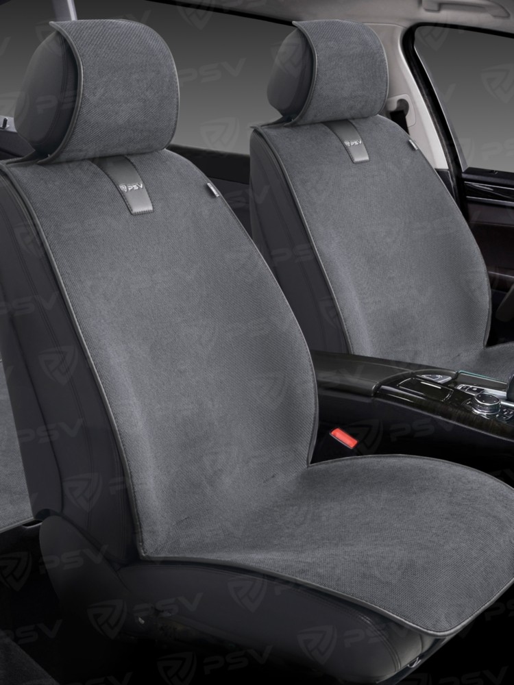 Накидки на передние сиденья FRONT RIS 2, материал лен, цвет серый Накидки на передние сиденья FRONT RIS 2, материал лен, цвет серый