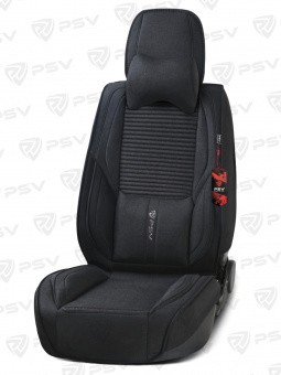 Комплект накидок на весь салон 5D Special PLUS, материал лен с массажным эффектом, цвет черный, кант черный, подушки для шеи в комплекте Комплект накидок на весь салон 5D Special PLUS, материал лен с массажным эффектом, цвет черный, кант черный, подушки для шеи в комплекте